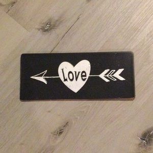 LOVE SIGN in metal, almost License Plate Size